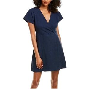 Madewell Cross Front Flutter Sleeve. Blue Size XXS #885